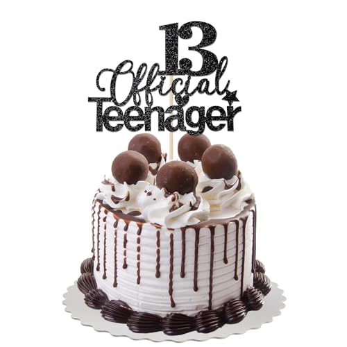 Tyqour Offiziell Teenager 13 Cake Topper 13.Geburtstag Tortendeko Schwarz Official Teenager 13th Birthday Cupcake Toppers 13 Happy Birthday Kuchen Deko 13.Geburtstag Kuchen Dekoration Mädchen Jungen Tyqour Offiziell Teenager 13 Cake Topper 13.Geburtstag Tortendeko Schwarz Official Teenager 13th Birthday Cupcake Toppers 13 Happy Birthday Kuchen Deko 13.Geburtstag Kuchen Dekoration Mädchen Jungen von Tyqour