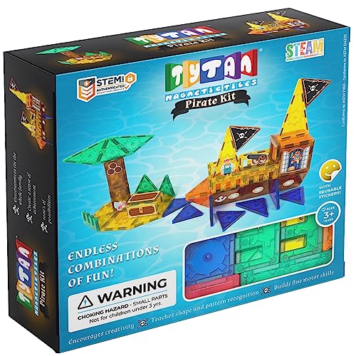 Tytan Tiles Piratenschiff & Insel 60-teiliges Magnetfliesen Bauset Lustiges Kinder STEM Spielzeug Kreatives Spielen Form- & Mustererkennung Feinmotorik inklusive Aufbewahrungstasche ab 3 Jahren Tytan Tiles Piratenschiff & Insel 60-teiliges Magnetfliesen Bauset Lustiges Kinder STEM Spielzeug Kreatives Spielen Form- & Mustererkennung Feinmotorik inklusive Aufbewahrungstasche ab 3 Jahren von Tytan