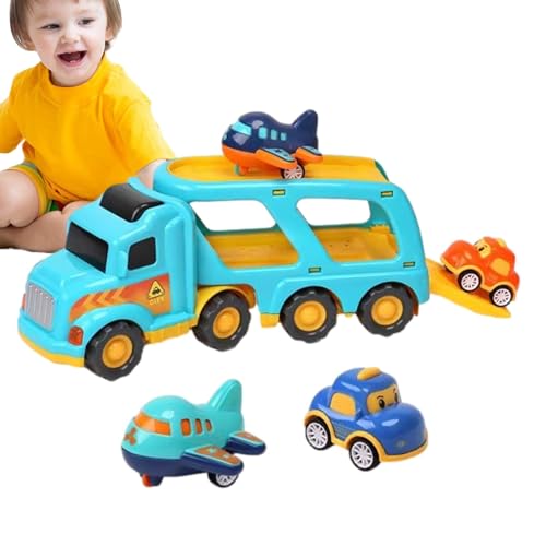 Tytlyworth Push-and-Go-Baufahrzeuge, Spielzeugautos mit Reibungsmotor | 5-in-1-Push-and-Go-Spielzeug-Trucks - Spielset mit reibungsbetriebenen Fahrzeugen, Set mit Rennfahrzeugen, Kinderspielzeug mit von Tytlyworth
