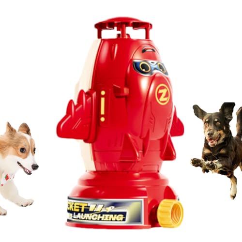 Tytlyworth Raketensprinkler, Raketensprinkler für Kinder - Cartoon-Kinder-Raketensprinkler-Spielzeug - Outdoor-Wasserspielzeug, Verstellbarer Wasserdruck-Spielzeugsprinkler für von Tytlyworth