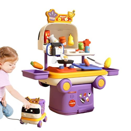 Tytlyworth Rollenspielspielzeug für Kinder,Spielhausspielzeug | Spielhaus-Küchenmodell | Make-up-Spielspielzeug, Spielküche für Kinder, interaktive Kleinkind-Spielzeugküche für Kinder ab 3 Jahren von Tytlyworth