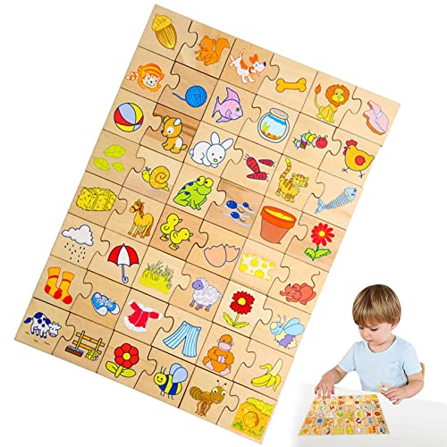 Tytlyworth Tierpuzzle für Kinder,Puzzles mit Tiermotiven | Kognitive Puzzles für Kinder aus Holz - Hand-Auge-Koordinations-Matching-Spiel, lustiges Kinderspielzeug für Bildung, Klassenzimmer, von Tytlyworth