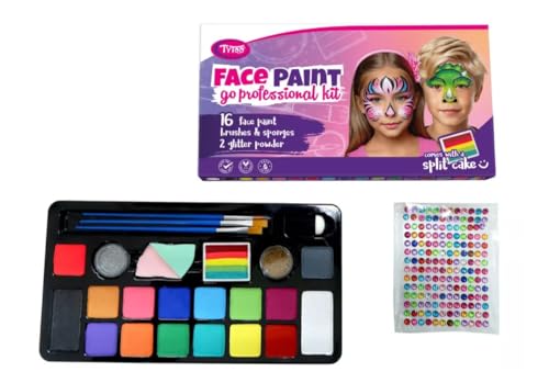 TyToo Gesichtsbemalungs-Set – Hautfreundliche Schminkfarben für Kinder & Erwachsene | Intensive Farben, Hohe Pigmentierung | EU-Zertifiziert & Sicher | Einfach anzuwenden von Tytoo