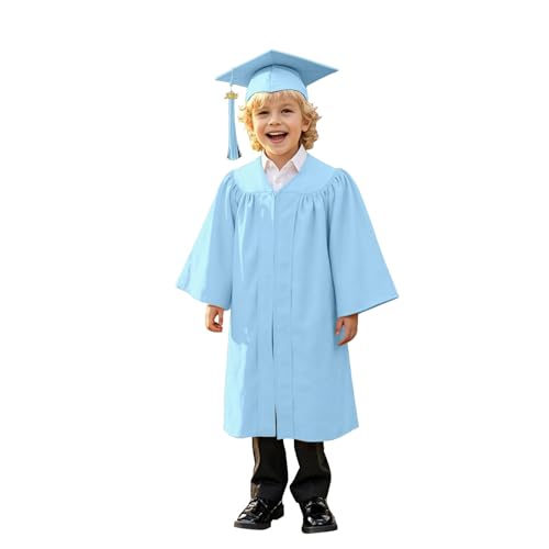 Abschlusskleid, Kindergartenkleid, Kappe, Quasten-Set, Abschlusskappe und Kleid, Set für Kinder, bequem, mit Abschlusshut, Quaste, Karte, Schärpe, Verkleidungsrequisiten von Tyuffghet