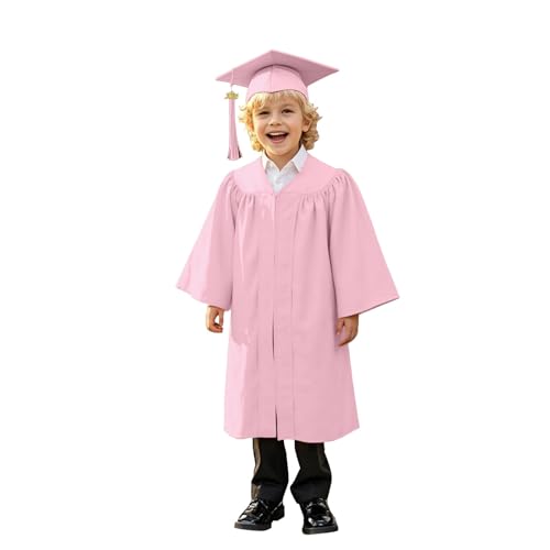 Abschlusskleid, Kindergartenkleid, Kappe, Quasten-Set, Abschlusskappe und Kleid, Set für Kinder, bequem, mit Abschlusshut, Quaste, Karte, Schärpe, Verkleidungsrequisiten von Tyuffghet