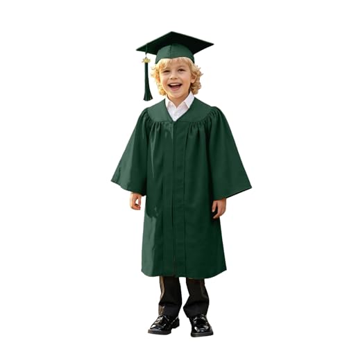 Abschlusskleid, Kindergartenkleid, Kappe, Quasten-Set, Abschlusskappe und Kleid, Set für Kinder, bequem, mit Abschlusshut, Quaste, Karte, Schärpe, Verkleidungsrequisiten von Tyuffghet