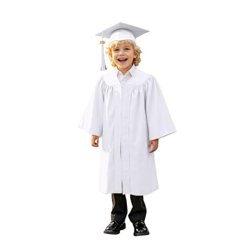 Abschlusskleid, Kindergartenkleid, Kappe, Quasten-Set, Abschlusskappe und Kleid, Set für Kinder, bequem, mit Abschlusshut, Quaste, Karte, Schärpe, Verkleidungsrequisiten von Tyuffghet