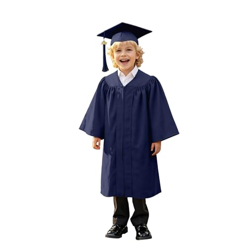 Abschlusskleid, Kindergartenkleid, Kappe, Quasten-Set, Abschlusskappe und Kleid, Set für Kinder, bequem, mit Abschlusshut, Quaste, Karte, Schärpe, Verkleidungsrequisiten von Tyuffghet