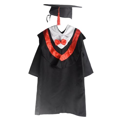 Tyuffghet Abschlusskleid, Abschlusskleid, Set für Kinder, Schärpe für Kinder, für Jungen und Mädchen, Uniform, atmungsaktiv, passender Hut, Quaste, modischer Ausschnitt, Klasse 2025, Schwarz Tyuffghet Abschlusskleid, Abschlusskleid, Set für Kinder, Schärpe für Kinder, für Jungen und Mädchen, Uniform, atmungsaktiv, passender Hut, Quaste, modischer Ausschnitt, Klasse 2025, Schwarz von Tyuffghet