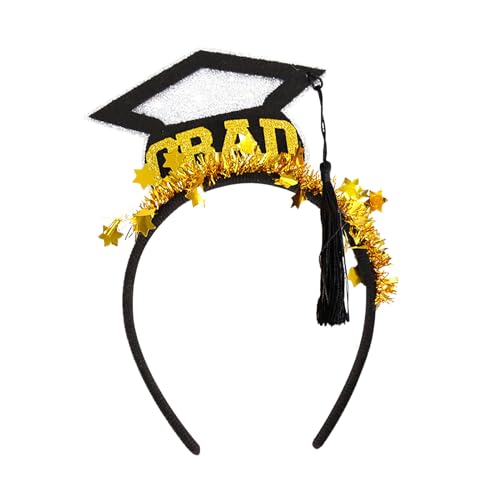 Tyuffghet Stirnband mit Goldglitzer und Quaste, Schwarz (GD2) von Tyuffghet