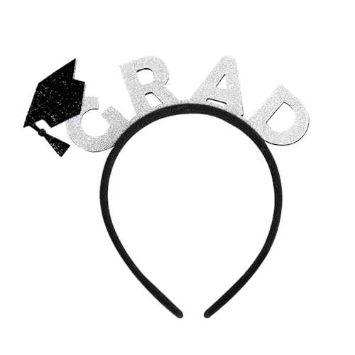 Tyuffghet Stirnband mit goldenem Glitzer und Quaste, Schwarz (Silber) von Tyuffghet