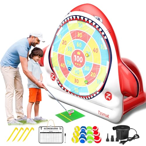 Tzsmat Aufblasbares Golfspiel-Set, Outdoor & Beach Golf, Party Darts und Indoor Darts für Hinterhof, Camping & Outdoor Partys - Ultimative Sport- & Freizeitausrüstung für Familie von Tzsmat