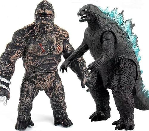 Godzilla Actionfigur Godzilla vs. Kong Spielzeug, König der Monster, bestes Geschenk für Jungen und Mädchen (Silber) von U/B