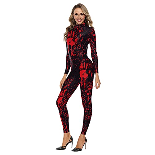 U LOOK UGLY TODAY Halloween Kostüm Damen Jumpsuit Bodysuit Cosplay Kostüm Halloween Weihnachten Fest Verkleidungsparty Karneval Bloody M U LOOK UGLY TODAY Halloween Kostüm Damen Jumpsuit Bodysuit Cosplay Kostüm Halloween Weihnachten Fest Verkleidungsparty Karneval Bloody M von U LOOK UGLY TODAY