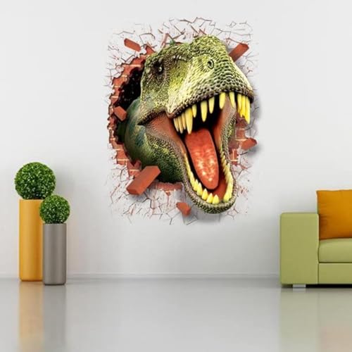 U-Shark 3D-Wandaufkleber, selbstklebend, abnehmbar, Vinyl, Motiv: Dinosaurier, 50 x 70 cm von U-Shark