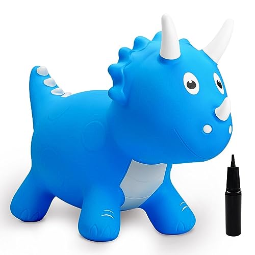 U&C Planet Hüpftier für Kinder, Dinosaurier Hüpfer mit Pumpe, aufblasbares Hüpfspielzeug, Dino Sprungpferd blau Weihnachten Geburtstag Geschenk für Kinder 1-6 Jahre alt Indoor und Outdoor U&C Planet Hüpftier für Kinder, Dinosaurier Hüpfer mit Pumpe, aufblasbares Hüpfspielzeug, Dino Sprungpferd blau Weihnachten Geburtstag Geschenk für Kinder 1-6 Jahre alt Indoor und Outdoor von U&C Planet