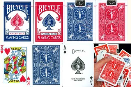 Maiden Zurück - Fahrradspielkarten 54 Rucksack blau von U.S. Playing Card