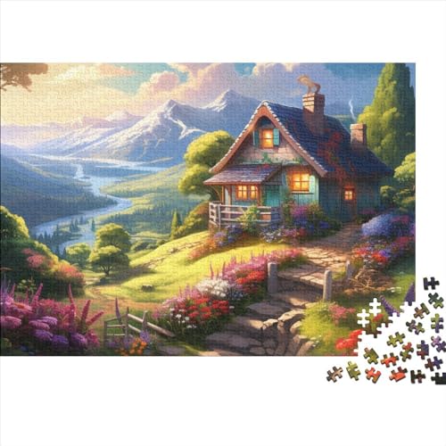 Berghütte Puzzle-Erlebnisse House 1000-teilige Geschicklichkeitsspiel Für Die Ganze Familie Home Dekoration Puzzle 1000pcs (75x50cm) von UAPZISKCL