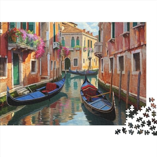Blick auf den Kanal von Venedig Lernspiel Puzzle Puzzles Water Town Für Erwachsene Und Kinder Ab 14 Jahren Wohnkultur Kunsthandwerk EIN Geburtstagsgeschenk 1000pcs (75x50cm) von UAPZISKCL