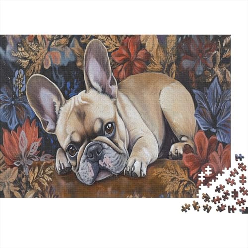 Bulldog Französisch Puzzle Landschaften Für Erwachsene 1000 Teile Hund für Erwachsene Und Jugendliche Geschenk für Her Or Him Reisen in jedem Stück 1000 Stück (75 x 50 cm) von UAPZISKCL