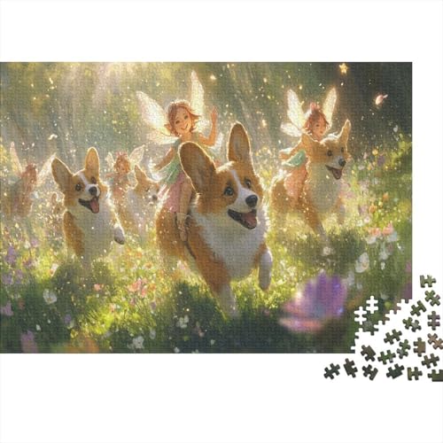 Corgi Herausforderndes Wooden Puzzle Mit 1000 Teilen Dog Herausforderung Meets Lernen Perfekt Für Heimdekoration 1000pcs (75x50cm) von UAPZISKCL