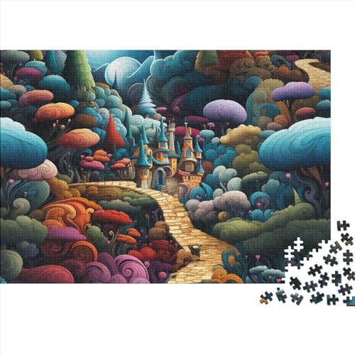 Dreamy Castle Puzzle Impossible Cartoon Puzzle 1000 Teile - Challenge für Erwachsene und Teenager, eine Geschenkidee Heimdekoration 1000 Stück (75 x 50 cm) von UAPZISKCL