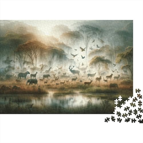 Dschungeltiere 1000-teilige Puzzle Puzzles Animals Holzpuzzles Puzzle Kinder Und Erwachsene Wohnkultur Ausgezeichnetes Geschenk 1000pcs (75x50cm) von UAPZISKCL