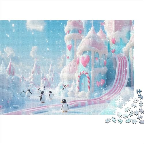 EIS und Schnee Welt Herausforderungsspielzeug 1000-Teile Penguin Puzzle Puzzles Zum Lernen Wohnkultur Kunsthandwerk 1000pcs (75x50cm) von UAPZISKCL