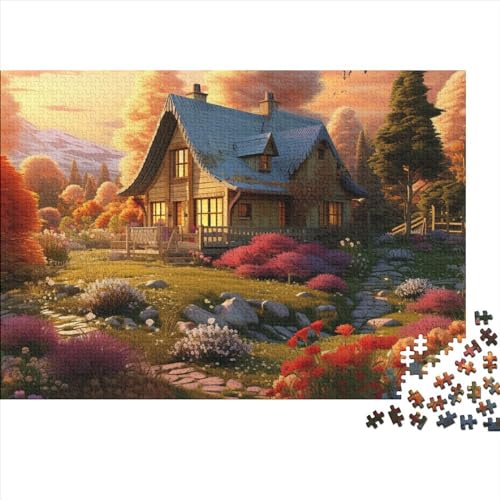 Eine Hütte im Wald 1000 Teiliges Puzzle Für Erwachsene House Holzpuzzles Puzzle Lernspiel Und Herausforderungsspielzeug Wohnkultur 1000pcs (75x50cm) von UAPZISKCL