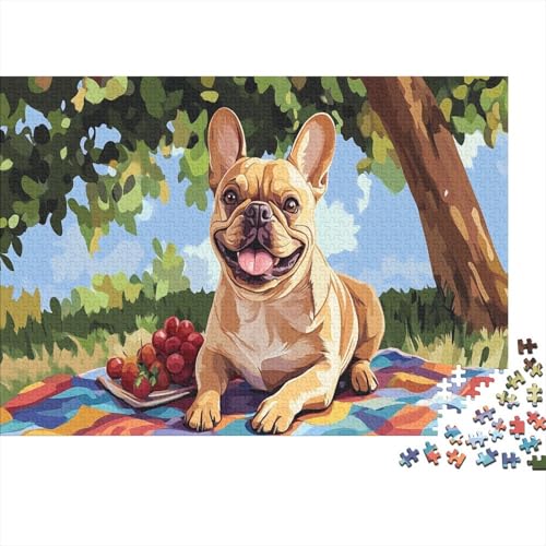 FRANZÖSISCHER BULLDONG Lernspiel Puzzle Puzzles Cartoon Dog Für Erwachsene Und Kinder Ab 14 Jahren Wohnkultur Kunsthandwerk EIN Geburtstagsgeschenk 1000pcs (75x50cm) von UAPZISKCL