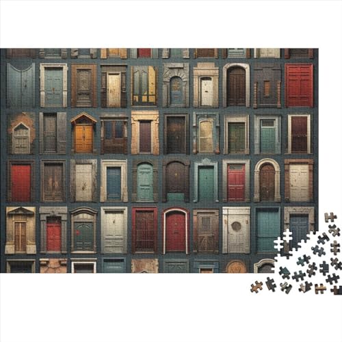Farbige Türen Kreatives Lernspielzeug 1000-teilige Trick Art Puzzle Puzzles Herausforderung Meets Lernen Wohnkultur Kunsthandwerk 1000pcs (75x50cm) von UAPZISKCL