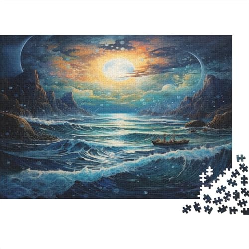 Gezeiten Panorama-Puzzle Sea 1000 Teile buntes Puzzle spektakuläre Ausblicke für Erwachsene und Teenager Partygeschenke 1000 Stück (75 x 50 cm) von UAPZISKCL