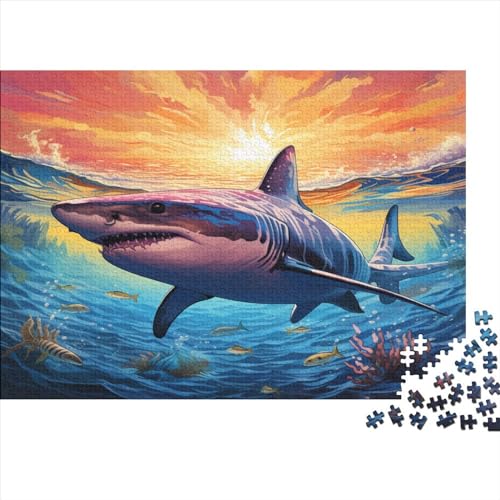 Haie Kreatives Lernspielzeug 1000-teilige Traumhai Puzzle Puzzles Herausforderung Meets Lernen Wohnkultur Kunsthandwerk 1000pcs (75x50cm) von UAPZISKCL
