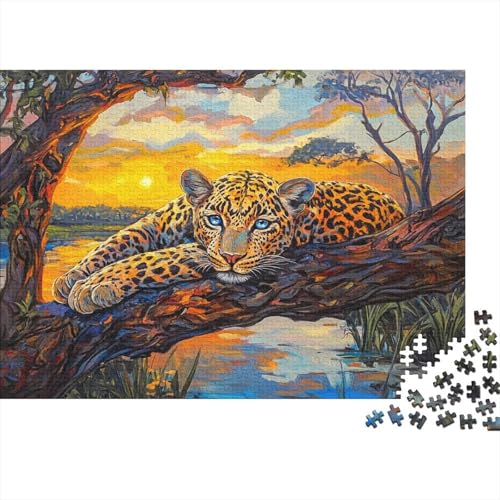 Leopard Puzzle-Panorama 1000-teiliges Leopard Lernspielzeug Fr Erwachsene Und Kinder Wohnkultur Kunsthandwerk 1000pcs (75x50cm) von UAPZISKCL