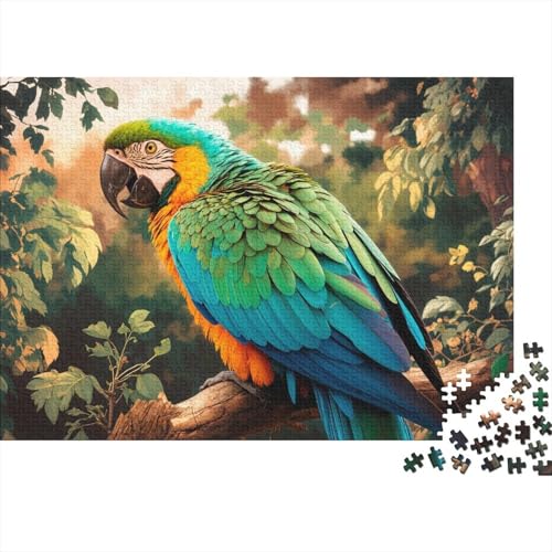 Papagei Pädagogisches 1000-teiliges Puzzle Für Kinder Und Erwachsene Papagei Lernen Und Spaß Garantiert Für Erwachsene Und Kinder Ab 14 Jahren 1000pcs (75x50cm) von UAPZISKCL