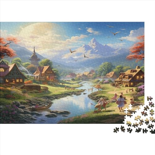 Paradies Puzzle-Panorama 1000-teiliges River Lernspielzeug Fr Erwachsene Und Kinder Wohnkultur Kunsthandwerk 1000pcs (75x50cm) von UAPZISKCL