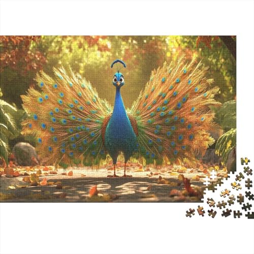 Pfau Holzpuzzle Pfau 1000 Teile Puzzle Landschaft Ein authentisches Spielerlebnis Für Erwachsene 1000 Stück (75 x 50 cm) von UAPZISKCL
