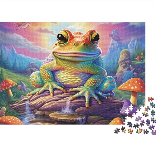 Rospo 1000 Stück Klassisches Puzzle Cartoon-Frosch Holzpuzzle Spaß Für Erwachsene Und Kinder Heimdekoration 1000 Teile (75 x 50 cm) von UAPZISKCL