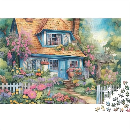 Rustikale Hütte Kunsthandwerkliches 1000-teiliges Puzzle Cartoon House Holzpuzzles Puzzle EIN Unvergessliches Geschenk Für Puzzel-Liebhaber 1000pcs (75x50cm) von UAPZISKCL
