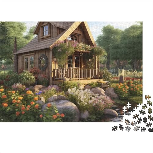 Rustikale Hütte Puzzle-Erlebnisse Log Cabin 1000-teilige Geschicklichkeitsspiel Für Die Ganze Familie Home Dekoration Puzzle 1000pcs (75x50cm) von UAPZISKCL