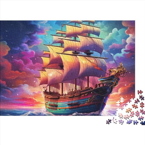 Segelboot Panorama-Puzzle 1000 Teile Sea Puzzle Naturalele Landschaft - Partygeschenke Für Erwachsene Und Jungen Pädagogische Spiele 1000 Stück (75 x 50 cm) von UAPZISKCL
