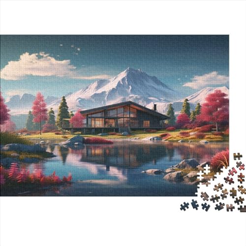 Snow Berghütte 1000-teilige Puzzle Puzzles House Holzpuzzles Puzzle Für Erwachsene Und Kinder Ab 14 Jahren Herausforderung Meets Lernen 1000pcs (75x50cm) von UAPZISKCL