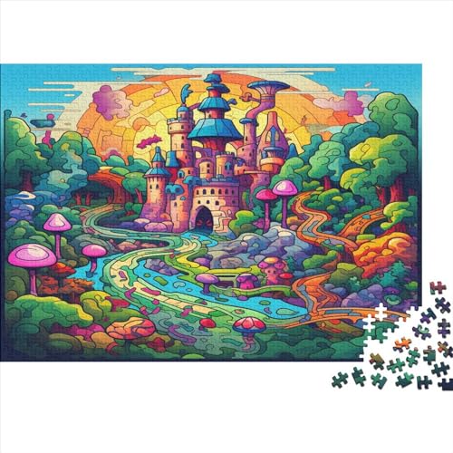 Traumschloss 1000-teiliges Lernspiel Puzzle Cartoon Herausforderungsspielzeug Für Kinder Und Erwachsene Wohnkultur Kunsthandwerk Holzpuzzles 1000pcs (75x50cm) von UAPZISKCL