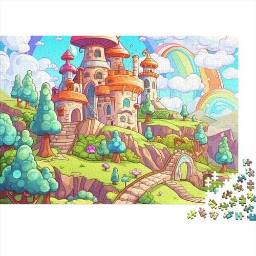 Traumschloss Herausforderndes Wooden Puzzle Mit 1000 Teilen Cartoon Herausforderung Meets Lernen Perfekt Für Heimdekoration 1000pcs (75x50cm) von UAPZISKCL