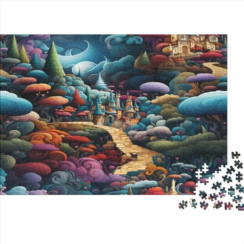 Traumschloss Kunsthandwerkliches 1000-teiliges Puzzle Cartoon Buntes Legespiel EIN Tolles Stressabbauendes Spielzeug Für Erwachsene 1000pcs (75x50cm) von UAPZISKCL