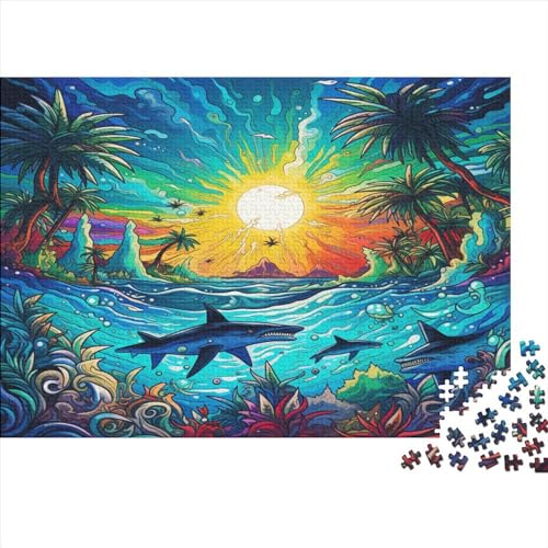 Unterwasserwelt Dream 1000-teiliges Puzzle Puzzles Sunset Cartoon Holzpuzzles Puzzle Lernspielzeug Fr Alle Altersgruppen Wohnkultur 1000pcs (75x50cm) von UAPZISKCL