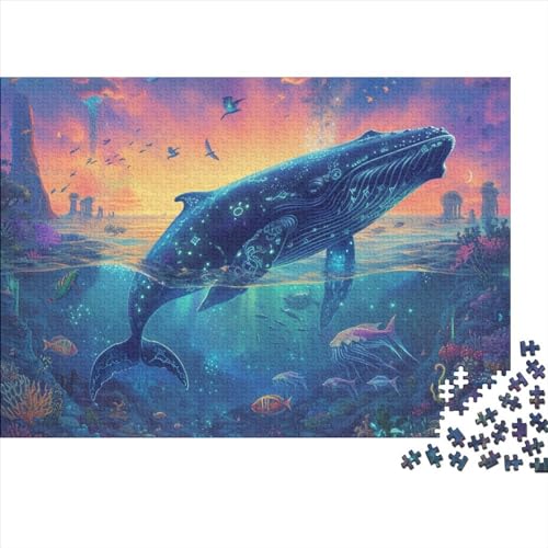 Unterwasserwelt Puzzle Landschaften für Erwachsene 1000 Teile Whale für Erwachsene und Jugendliche Geschenk für Her Or Him Reisen in jedem Stück 1000 Stück (75 x 50 cm) von UAPZISKCL