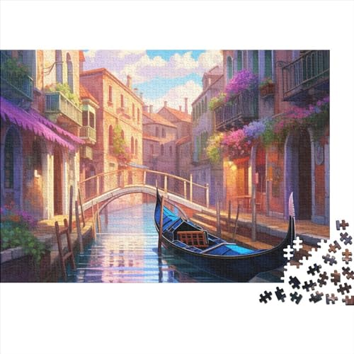 Venedig Water City Herausforderndes Wooden Puzzle Mit 1000 Teilen Water Town Herausforderung Meets Lernen Perfekt Für Heimdekoration 1000pcs (75x50cm) von UAPZISKCL