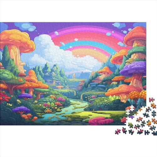 Verzauberter Wald 1000-teiliges Lernspielzeug Puzzle Puzzles Für Alle Altersgruppen Cartoon Kreatives Lernspielzeug Und Wohnkultur 1000pcs (75x50cm) von UAPZISKCL