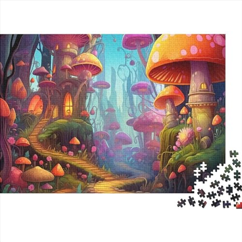 Verzauberter Wald Kunsthandwerkliches 1000-teiliges Puzzle Cartoon Buntes Legespiel EIN Tolles Stressabbauendes Spielzeug Für Erwachsene 1000pcs (75x50cm) von UAPZISKCL